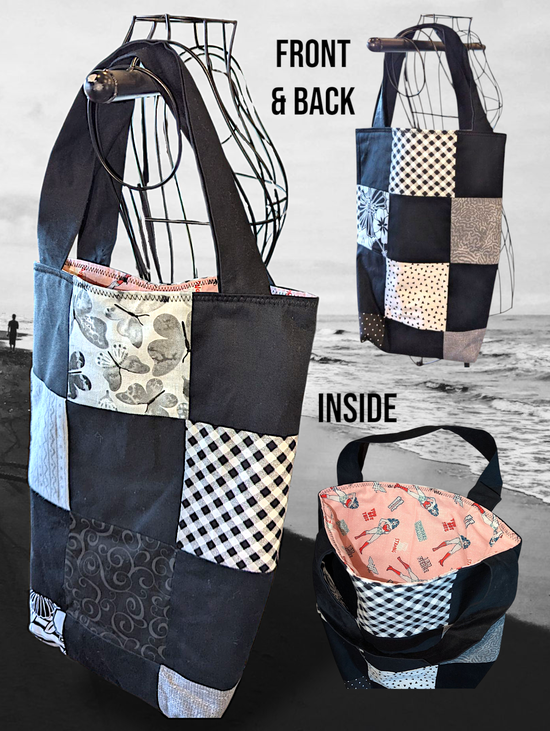 Classic Black and White Mini Tote