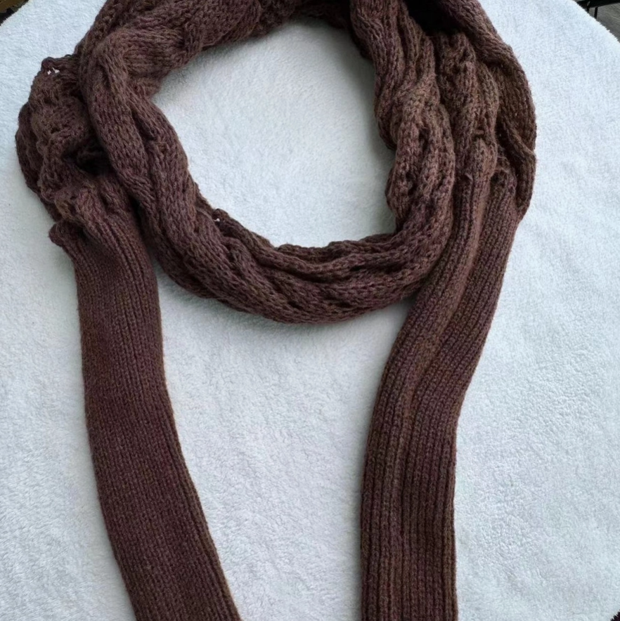 Twisted Hollow Knit Wrap