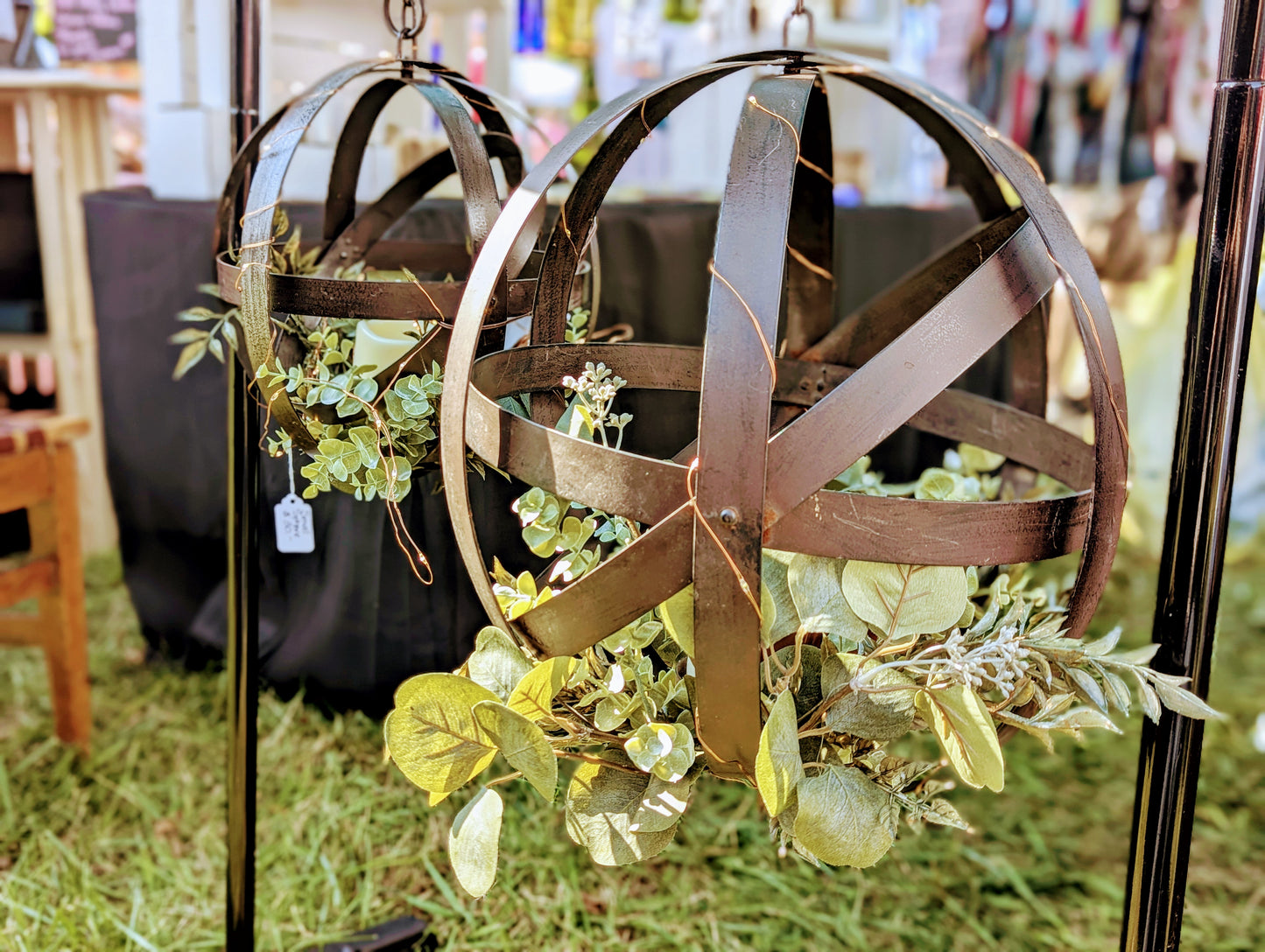 Whiskey Barrel Garden Spheres