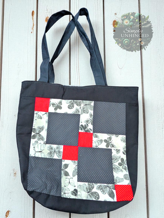 Back in Black . . . with a touch of Red Tote