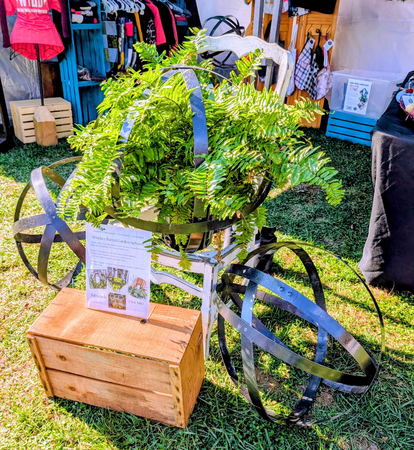 Whiskey Barrel Garden Spheres