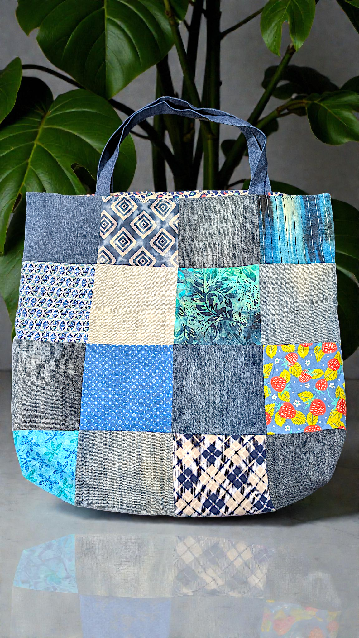 Denim & Blues XL Tote Bag