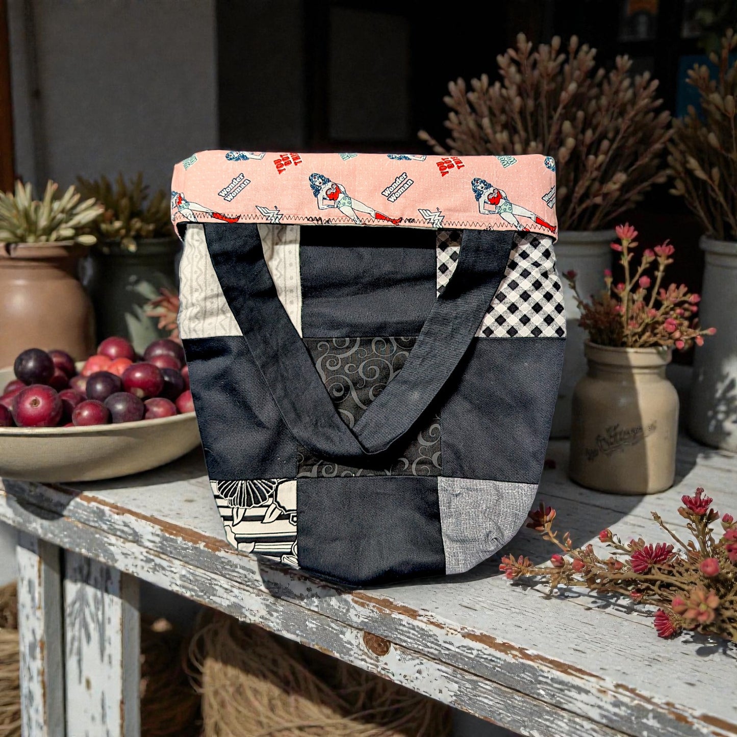 Classic Black and White Mini Tote