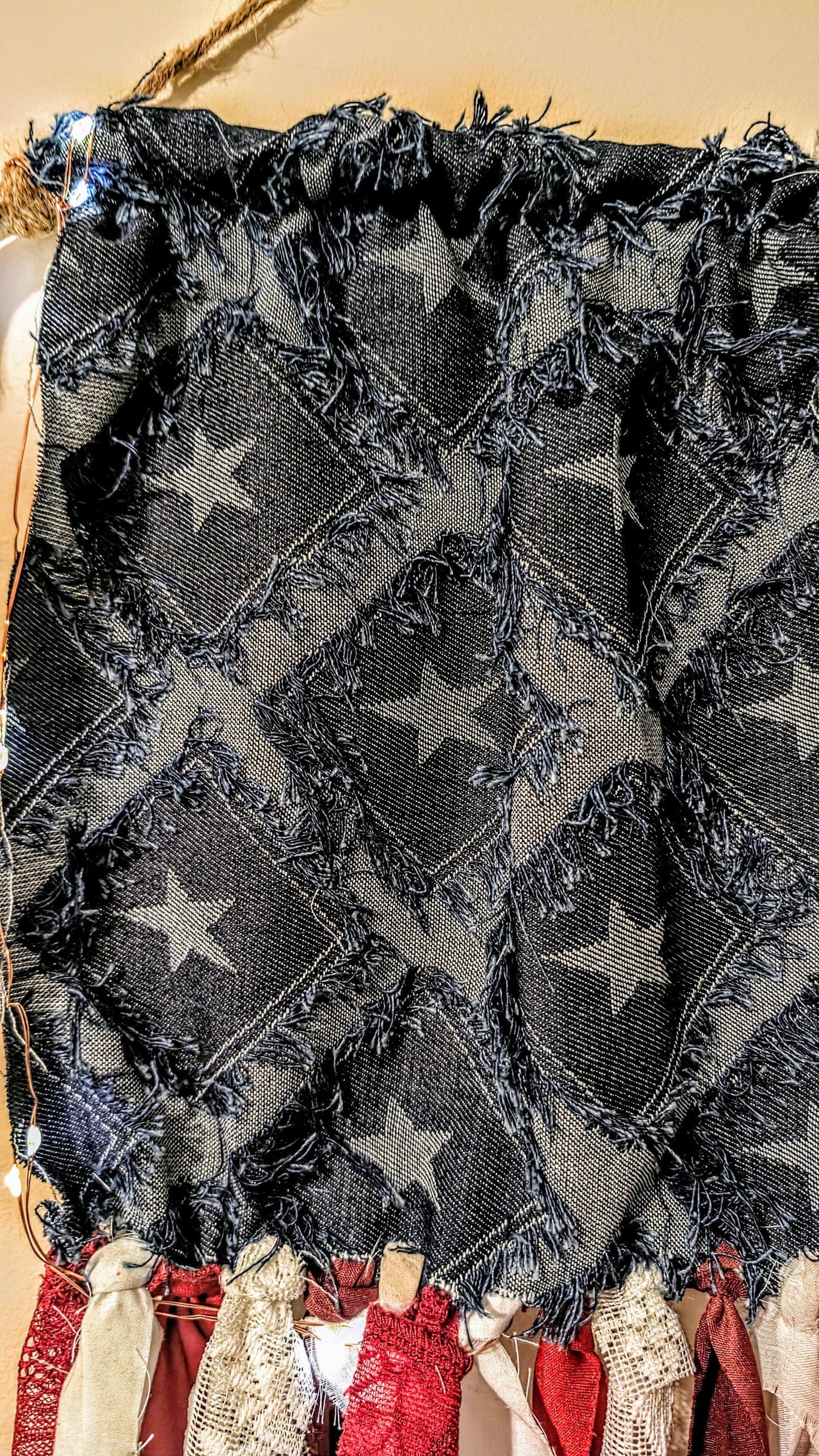 Ragged Glory Tattered Flag Decor