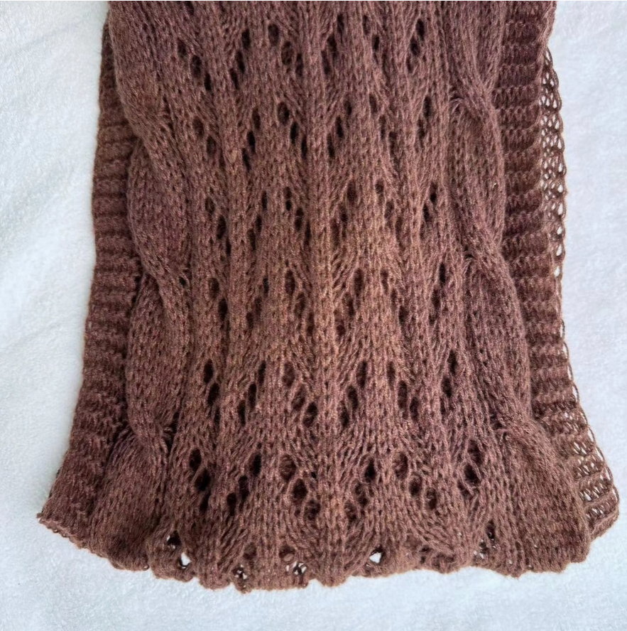 Twisted Hollow Knit Wrap